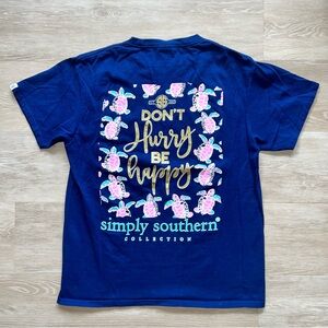 Simply Southern Graphic “Don’t Hurry Be Happy” Women’s T-shirt- Size M